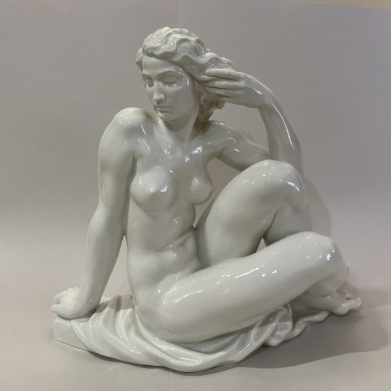 Скульптура "Размышления", Германия, мануфактура "Мейсен", 1941 г., Р. Уильманн
